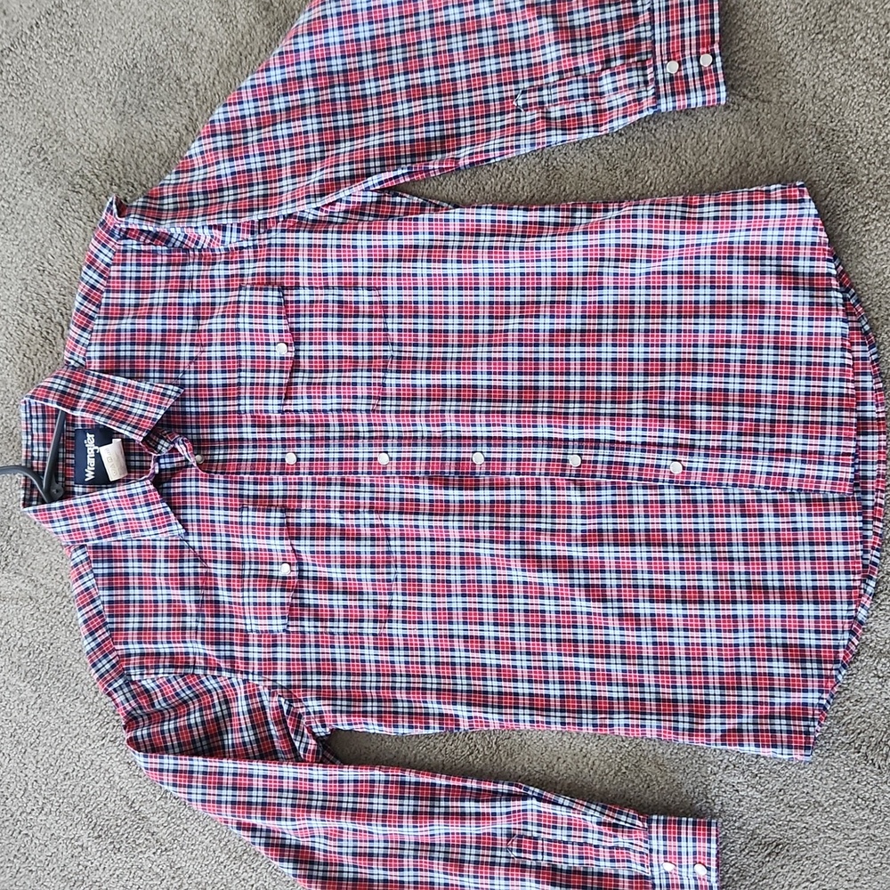 Wrangler Boys Pearl Button Long Sleeve Shirt